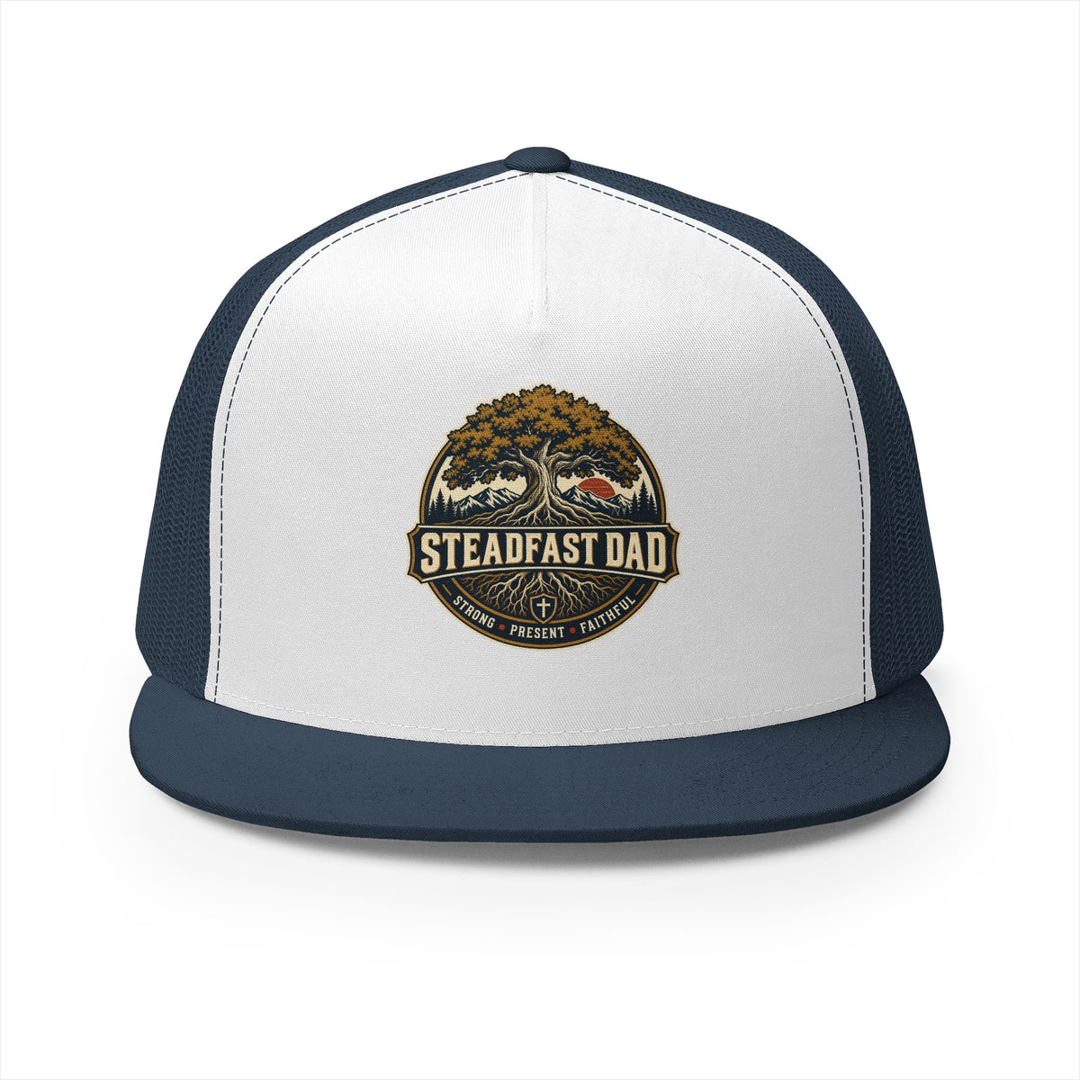 Steadfast Dad Trucker Cap — Strong, Present, Faithful