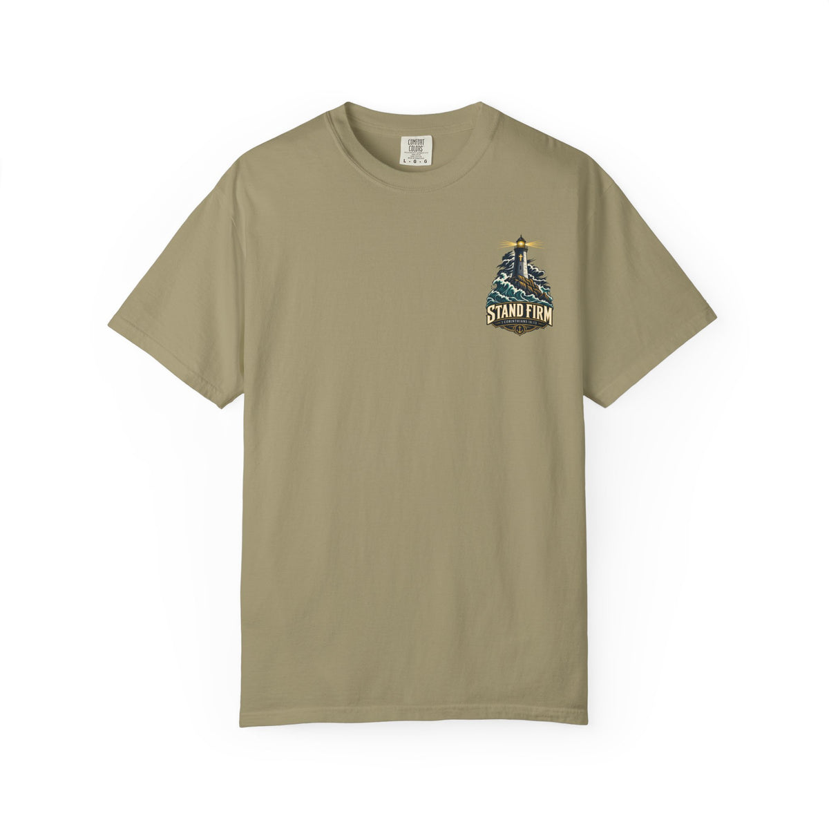 Stand Firm Lighthouse T-Shirt — 1 Corinthians 16:13