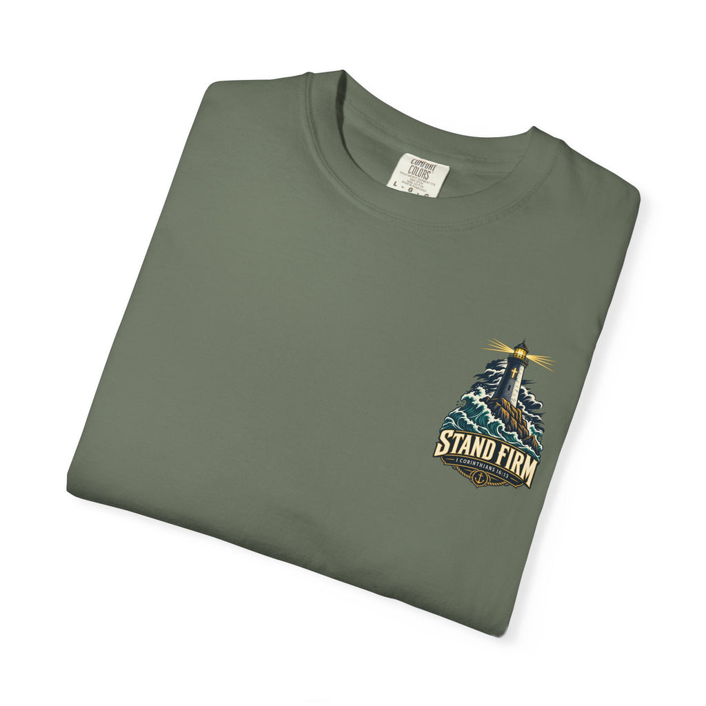 Stand Firm Lighthouse T-Shirt — 1 Corinthians 16:13
